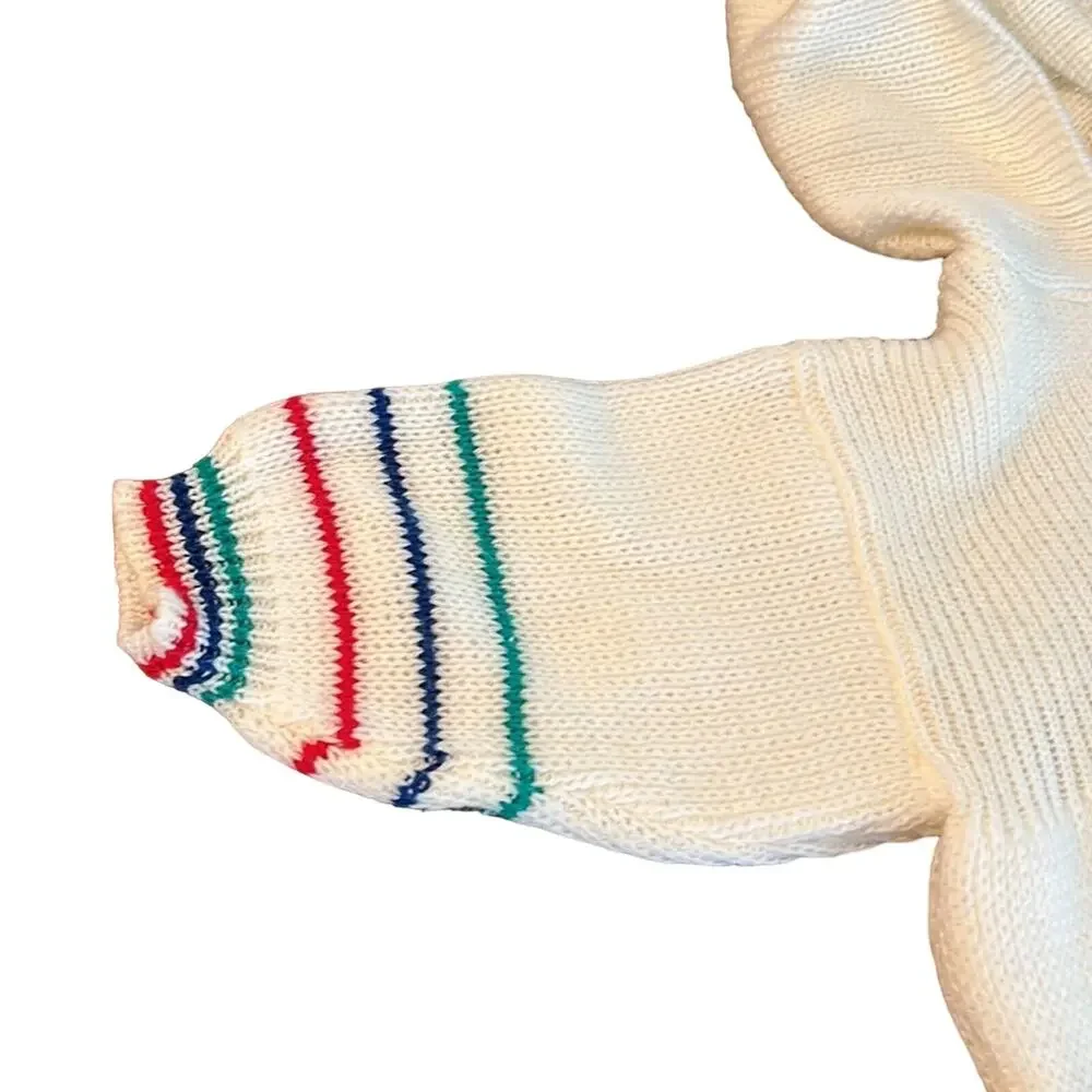 Vintage Knitted White Bunting with Kites